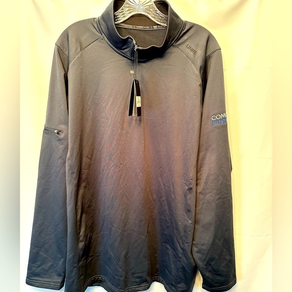 NWT UNRL Elite Quarter Zip II Pullover Men's 3XL Obsidian Gray Branded - Picture 1 of 13